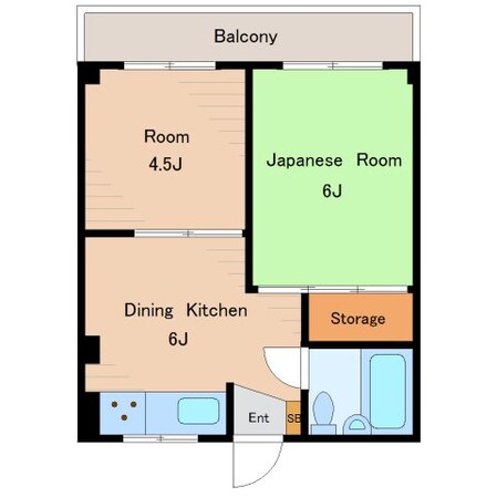 南砂町駅 徒歩11分 4階の物件間取画像